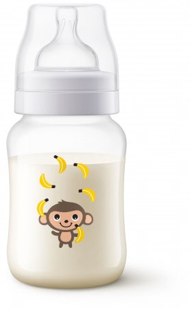 Mamadeira Anti-Cólica Clássica Macaco 260ml Avent - SCF821/11
