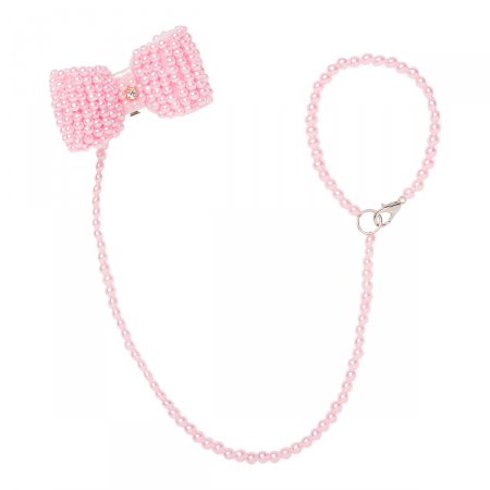 Prendedor de chupeta Pérolas & Strass Rosa - Roana