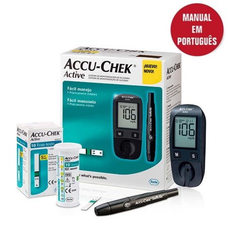 Medidor de Glicose Active Completo Accu-Chek