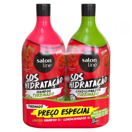 Kit SOS Hidratação Turbinado Shampoo e Condicionador Litrão