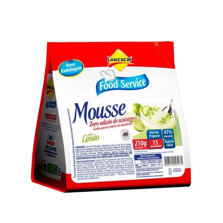 Mousse Lowçucar Zero Açucares Sabor Limao 210g