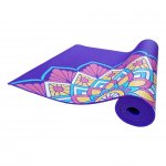 Tapete de Yoga PVC Estampado Om Joy - Mandala Colorida - Roxo