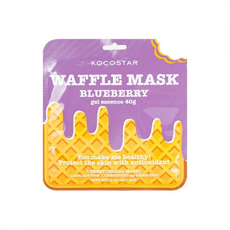 Máscara Facial Kocostar Waffle Mask Blueberry com 40g