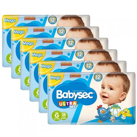 Fralda Babysec Ultrasec G 204 Unidades
