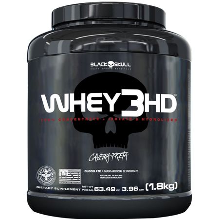 WHEY 3HD BLACK SKULL - 1,8KG (WPC, WPI E WPH) WHEY 3 HD COOKIES & CREAM 1,8KG