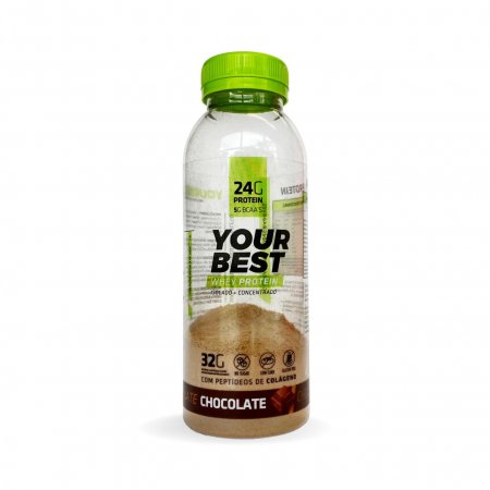 Whey Protein Isolado Hidrolisado com Colágeno Chocolate 32g Yourbest
