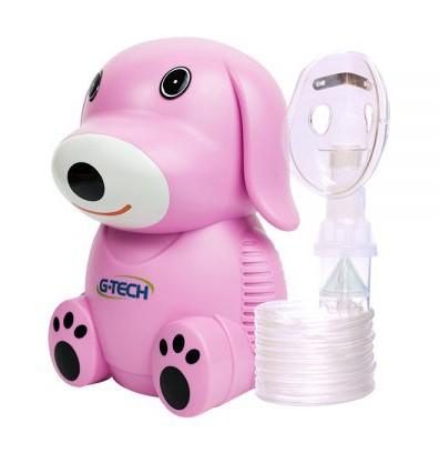 Nebulizador compressor G-Tech Nebdog rosa 110V/220V