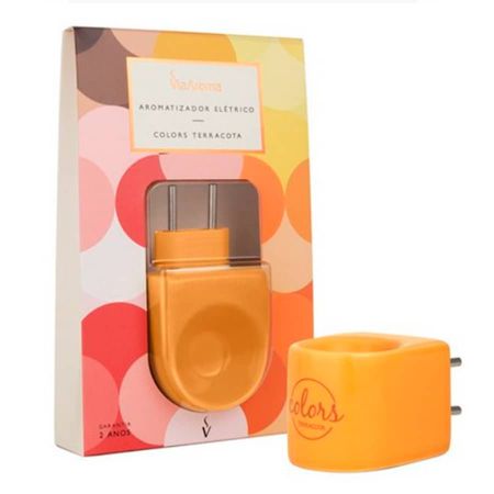 Aromatizador Elétrico Colors Terracota Laranja Via Aroma