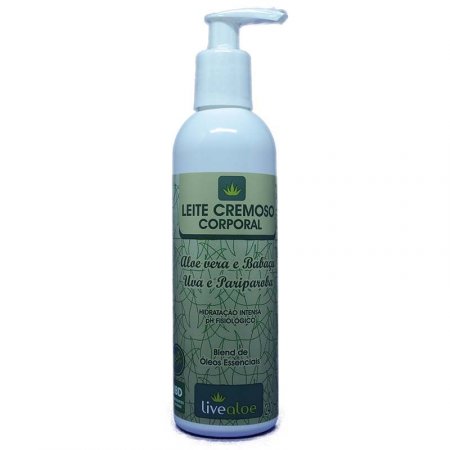 Hidratante Cremoso Corporal Aloe Vera Livealoe 240ml