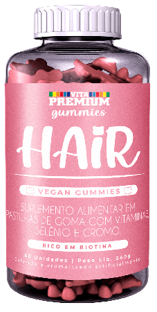 HAIR EM GOMAS C/ 60 UNIDADES - VITA PREMIUM