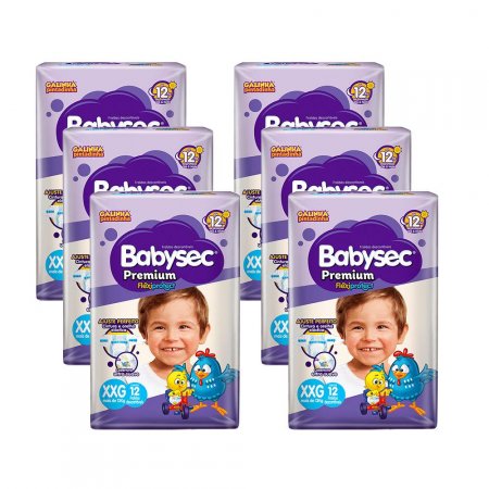Fralda Babysec Premium Xxg 72 Unidades