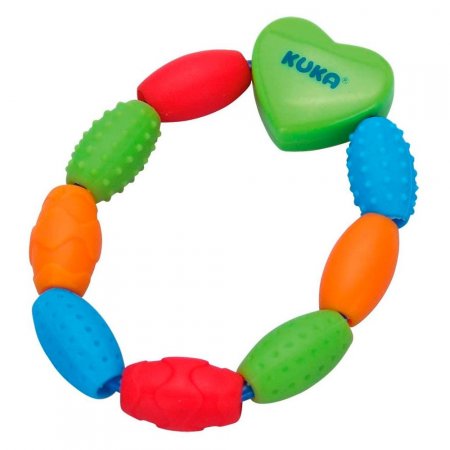 Mordedor Anatômico Hipoalergênico Colorido Kuka com Textura +3 meses