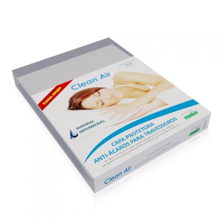 Capa protetora anti-ácaros para travesseiro adulto Clean Air - RSMED