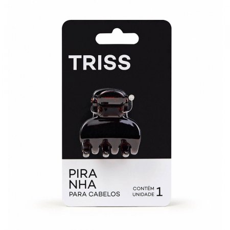 Piranha Prendedor de Cabelo Triss Tamanho G Cor Marrom Efeito Tartaruga com 1 unidade