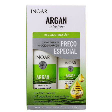 Kit Inoar Argan Infusion Reconstrução - Shampoo + Condicionador