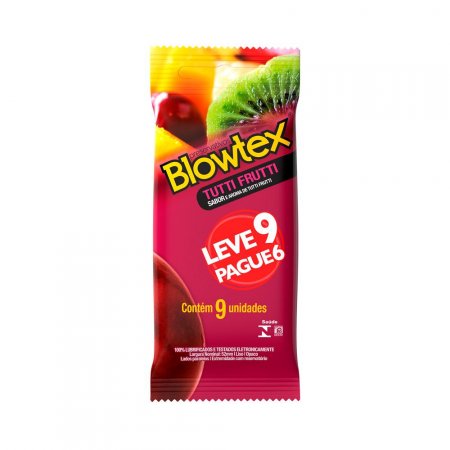 Preservativo Blowtex Tutti Frutti Leve 9 Pague 6 unidades
