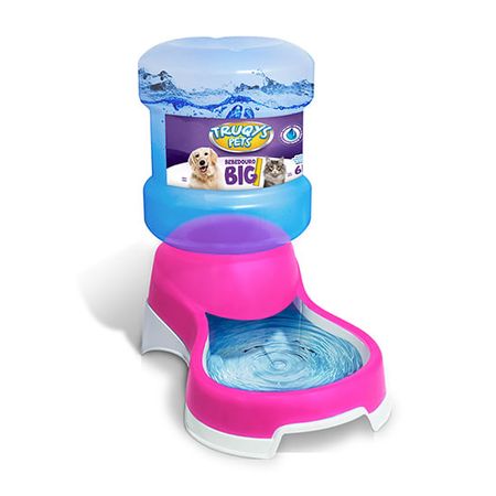 Bebedouro Automático 6Litros para Cães e Gatos – Truqys Pets Bebedouro Automático 6Litros Rosa para Cães e Gatos – Truqys Pets