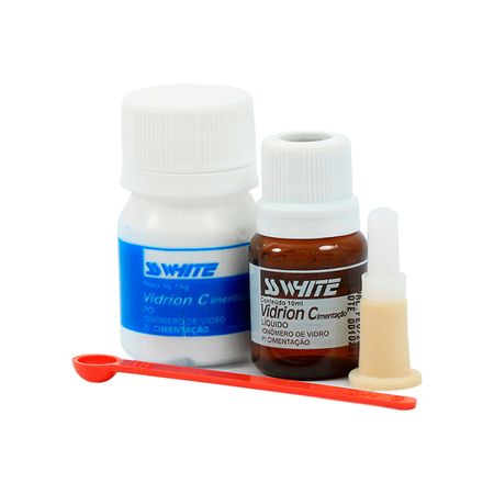 Ionômero de Vidro Kit Vidrion C Pó 15g + Líq 10ml - Ss White