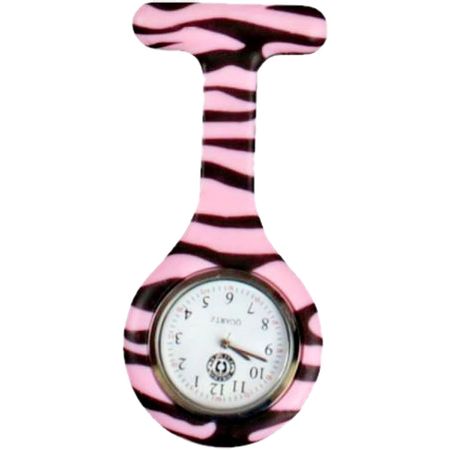 Relógio De Silicone Para Profissionais De Saúde Ortho Pauher - Zebrinha Rosa