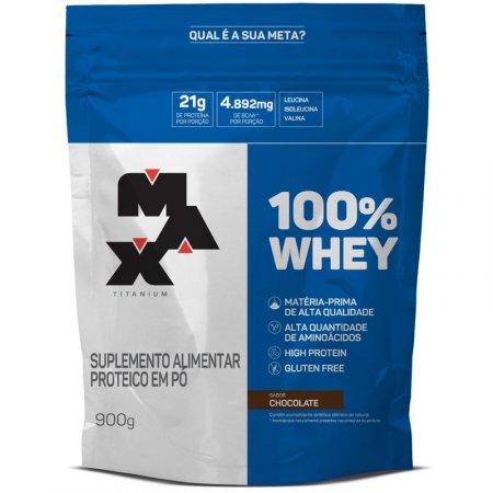 100% WHEY PROTEIN REFIL SABOR CHOCOLATE 900G