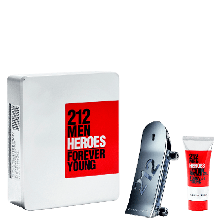 Conjunto 212 Heroes Carolina Herrera Masculino - Eau de Toilette 90ml + Gel de Banho 100ml