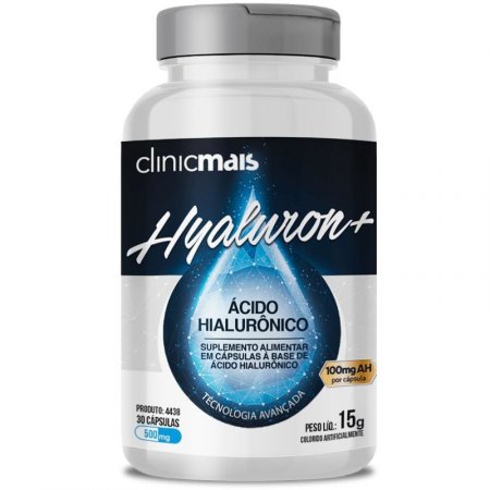 Hyaluron+ Ácido hialurônico 30 cápsulas ClinicMAIS
