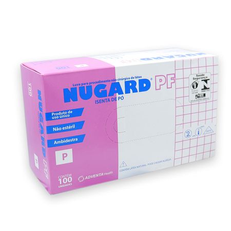 Luva para Procedimento Em Latex Sem Pó  P - Nugard