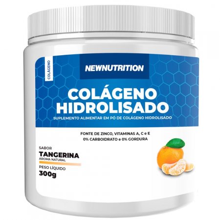 Colágeno Hidrolisado 300g Tangerina NEWNUTRITION