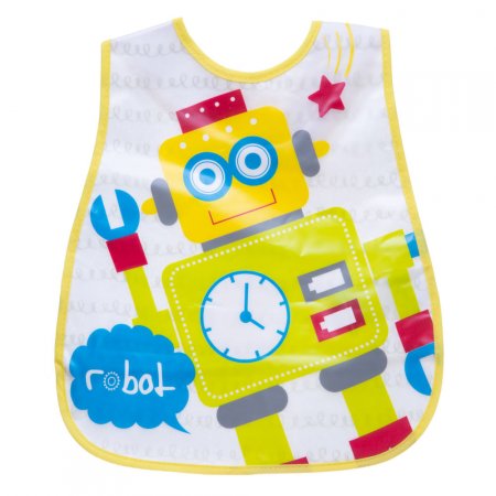 Babador Impermeável Atoalhado Robô Girotondo Baby
