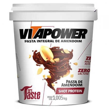 Pasta Amendoim Shot Protein 1kg Vita Power