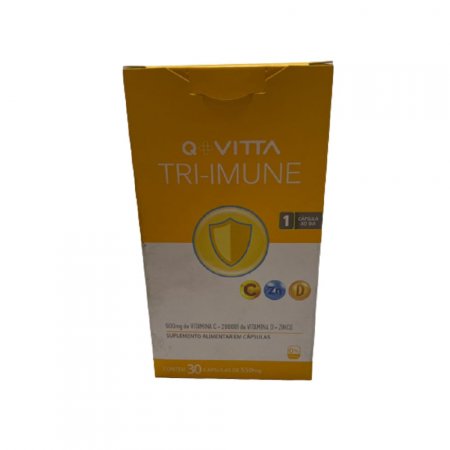 Vitamina C+D+ZINCO Q+VITTA (TRI IMUNE) 500MG C/30 CAPS