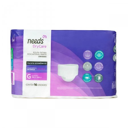 Roupa Intima Descartável Needs DryCare Tamanho G