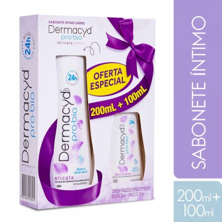 Kit Sabonete Líquido Íntimo Dermacyd Delicata Hipoalergênico com 200ml + 100ml