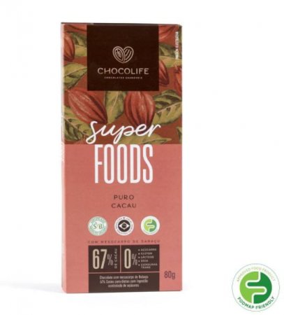 Chocolate SuperFoods ChocoLife 67% Cacau Puro 80g