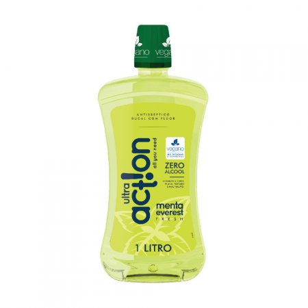 Antisséptico Bucal Ultra Action Zero Alcool Menta Everest 1L