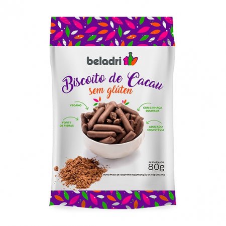 Biscoito Beladri Cacau Zero 80g