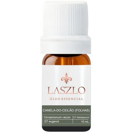 Óleo Essencial de Canela do Ceilão Folhas qt Eugenol 10ml Laszlo