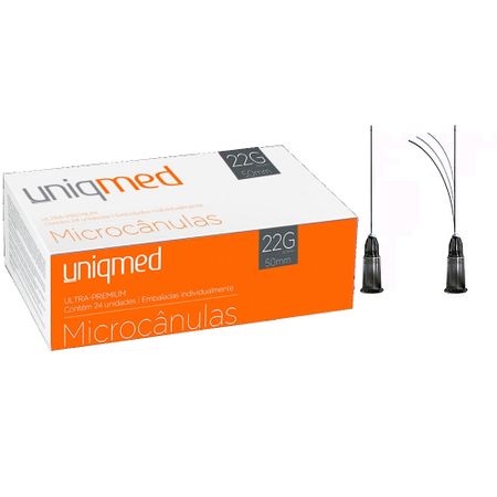 Microcânula 22G X 50Mm Ultra-Premium Uniqmed