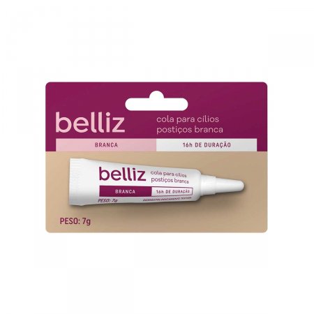Cola para Cílios Postiços Belliz Branca com 7g