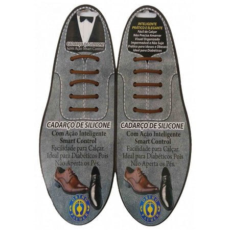 Cardaço Sem Amarrar de Silicone Social Marrom 4092 Ortho Pauher