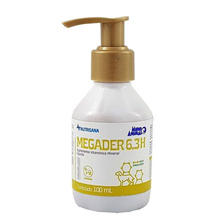 Nutrisana Megader 6,3 Suplemento Pele e Pelo H 100ml Mundo Animal