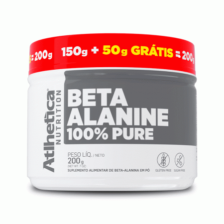 Beta Alanine 100% Pure 150g + 50g Grátis - Atlhetica