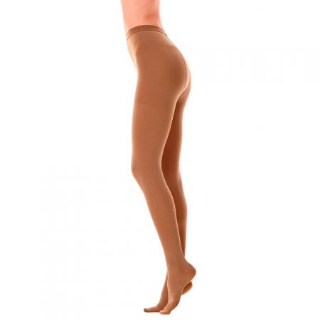 Meia Calça Média Compressão 23-32mmHg Importada Strong Suport Feminina Natural Escuro Tamanho 5