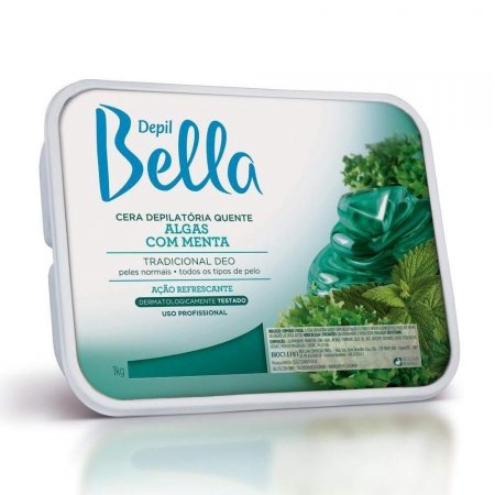 Cera Quente Em Barra Depil Bella Algas Com Menta 1kg