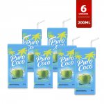 Kit 6 Aguas De Coco Purococo 200 Ml