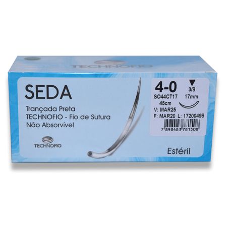 Fio de Sutura Seda - Technofio Fio de Sutura Seda 4-0  17mm - Technofio