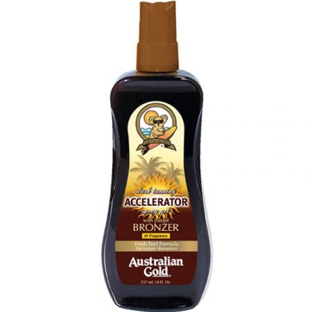 Australian Gold Dark Tanning Instant Bronzer Spray Gel - Accelador 237ml