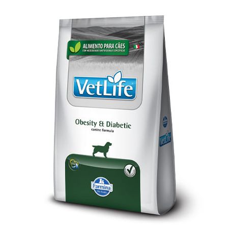 Ração Farmina Vet Life Obesity & Diabetic para Cães Adultos Obesos ou Diabéticos-10,1Kg