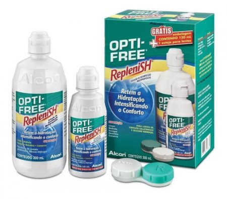 Opti-free Sol Desinf 300ml + 120ml + 1 Estojo P/ Lentes