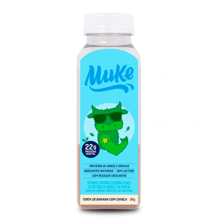 Proteína Vegetal Muke Sabor Torta de Banana com Canela Garrafinha com 34g